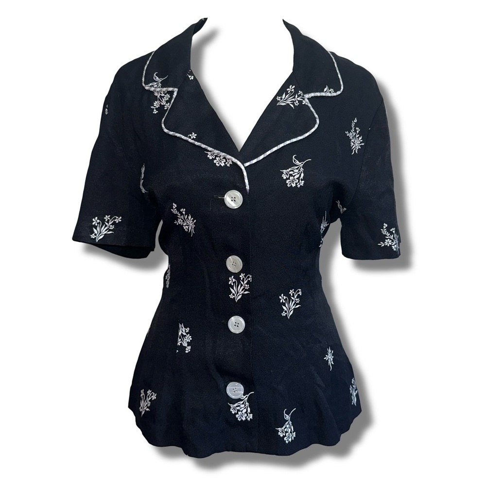 Vintage Floral Button Down Top